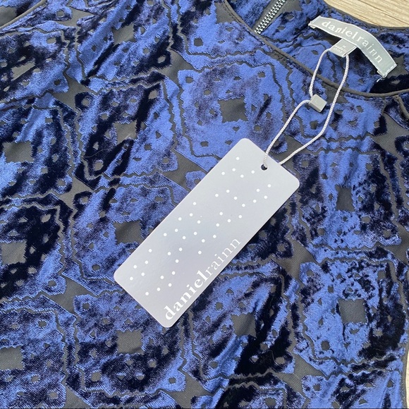 NWat DanielRainn women regular blue/black Top M - Picture 3 of 5